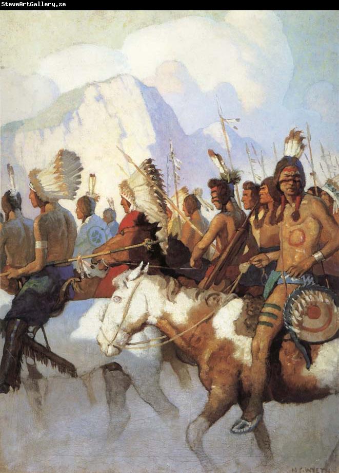 NC Wyeth An Indian War Party